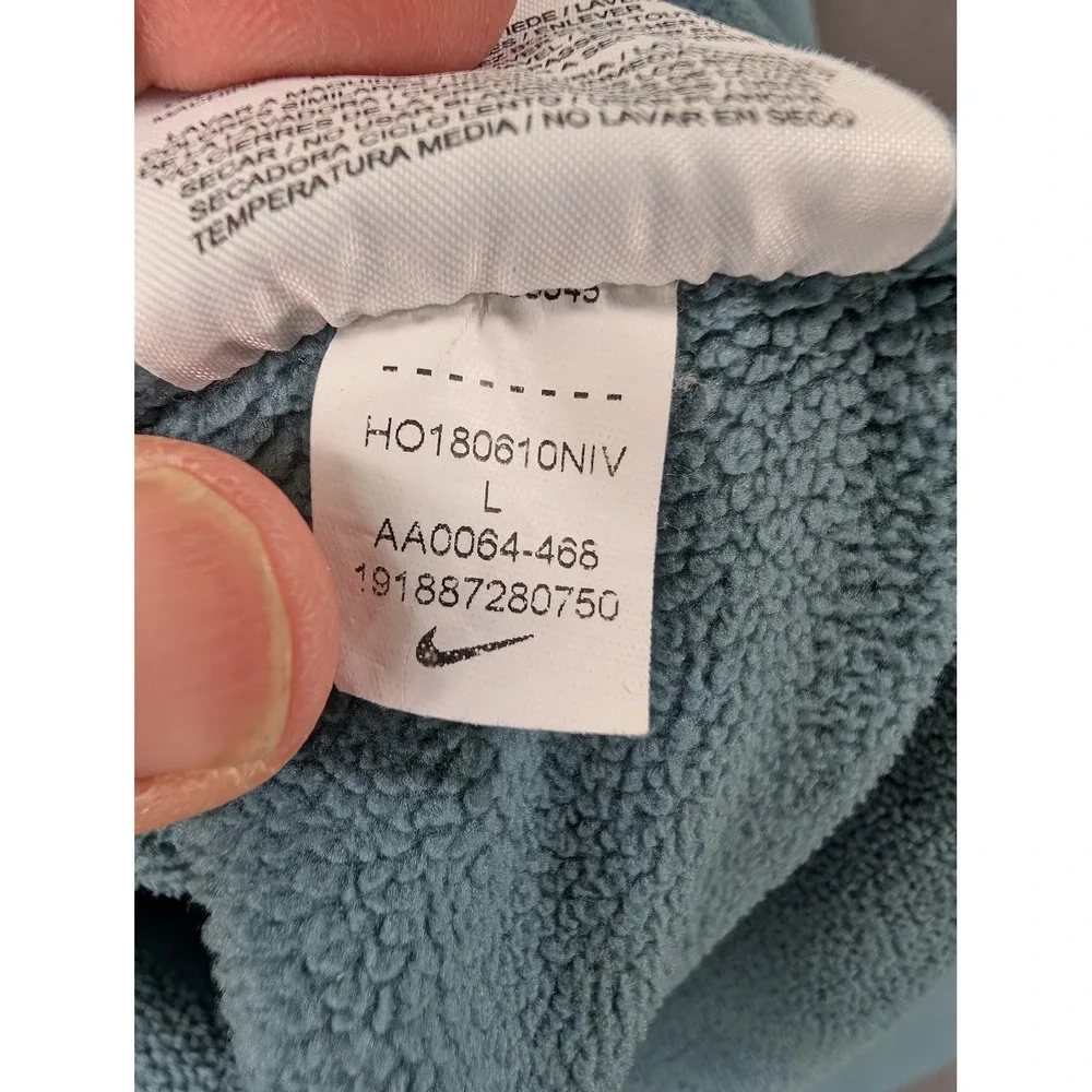 Nike Boys Fleece Full Zip Hoodie Blue Size Large